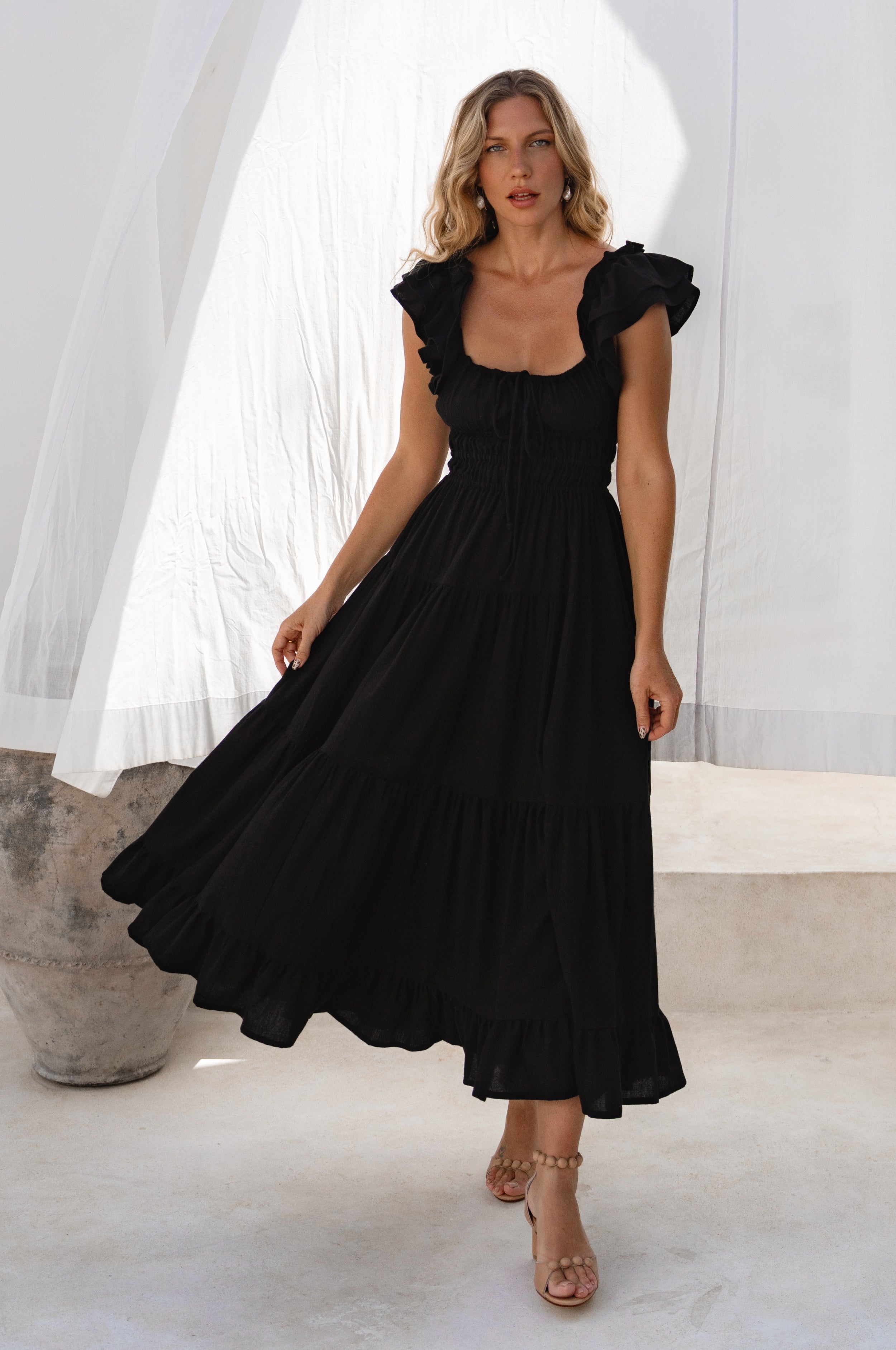 Aura Ruffled Maxi Dress-1